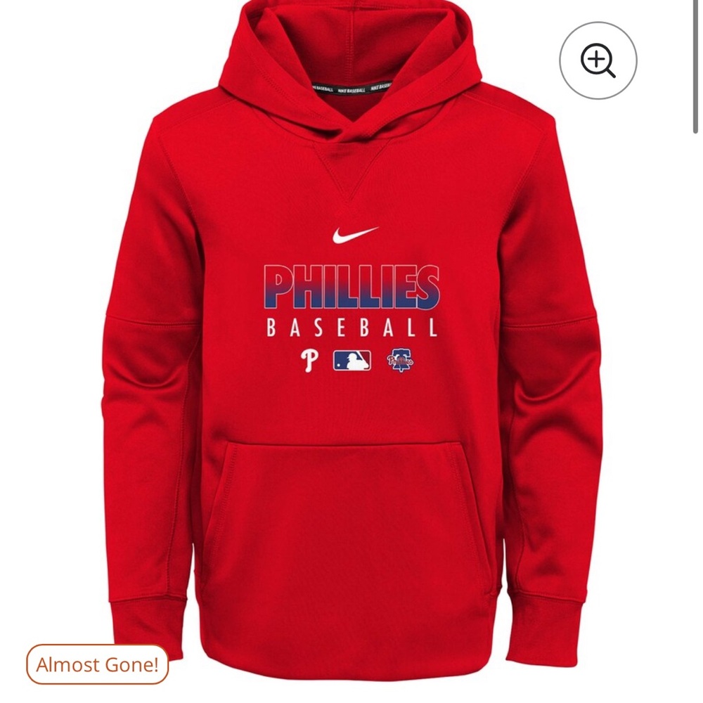 NWOT NIKE Youth Philadelphia Phillies red hoodie. Large.
